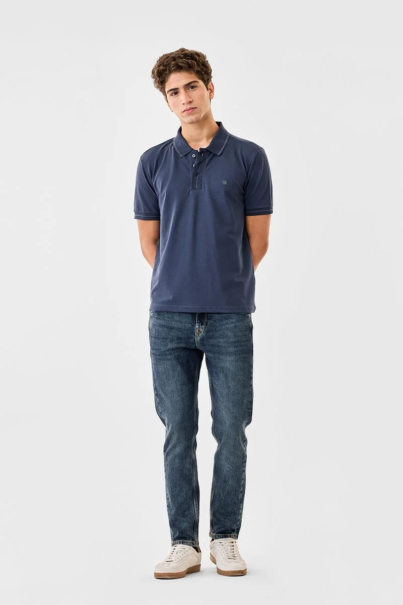 SNITCH Regular Fit Polo Stretch T-Shirt